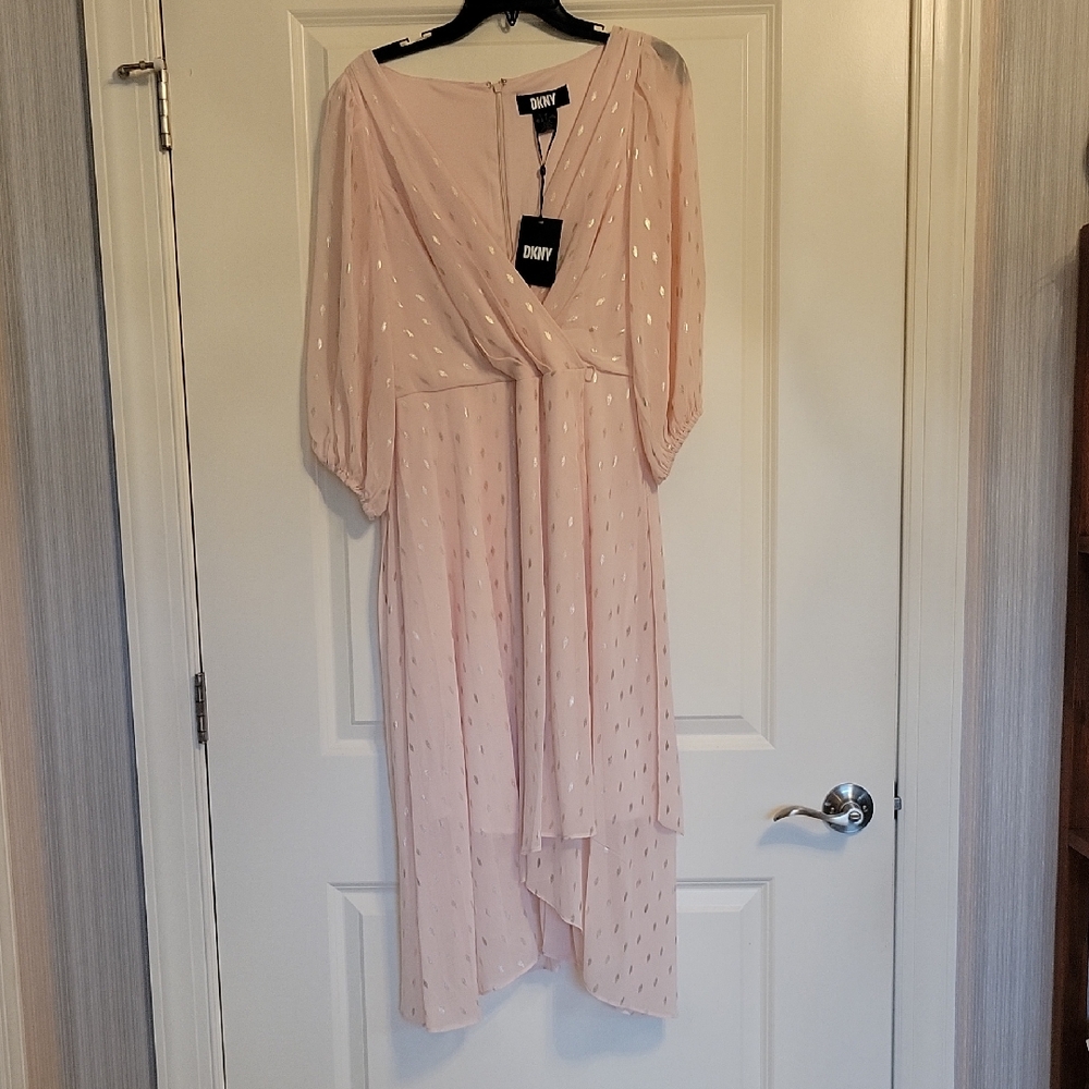 DKNY Blush High Low Dress